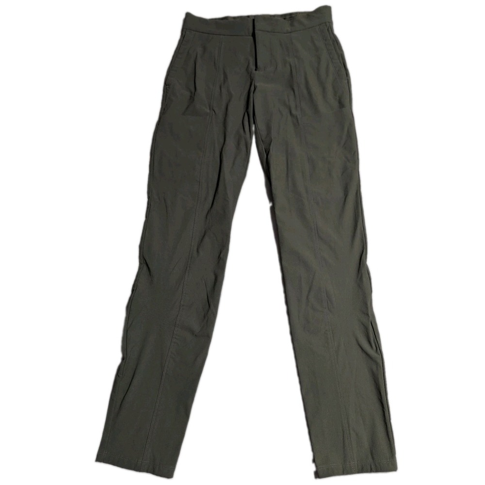 Athleta Pants Womens 4 Olive Green Wander‎ Stash Skinny Travel Stretch Pockets